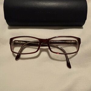 Ray-Ban Burgundy Glasses with Black Case